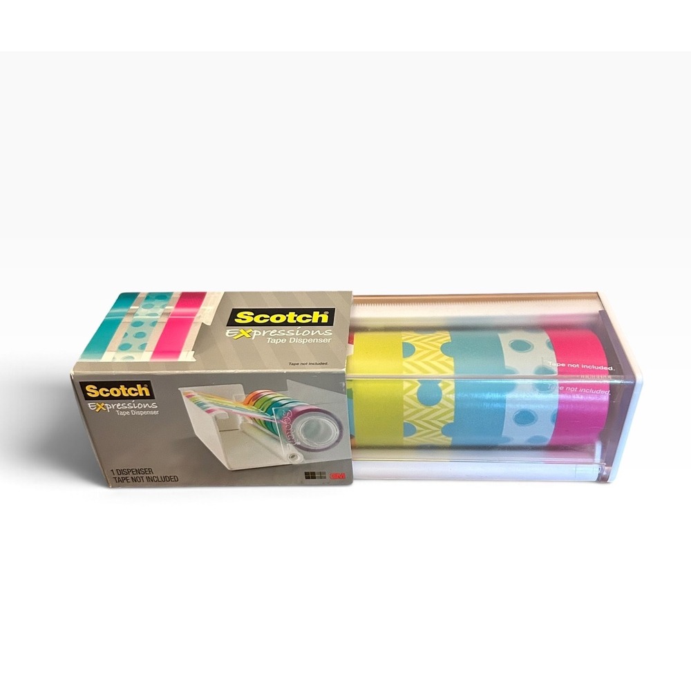 Scotch Expressions Tape Dispenser White Multi Roll Washi Holder C317 NO TAPE